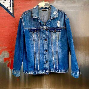 Vintage Highway Jeans Co Distressed Denim Jacket